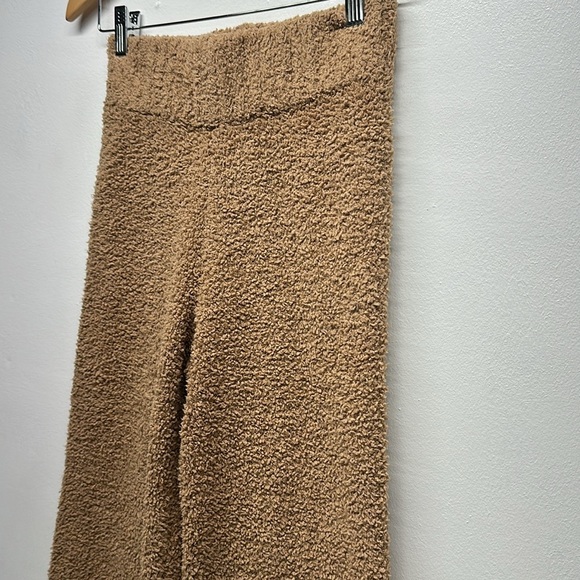 Skims Pants Wide Leg Teddy Soft Knit Pull On Elastic Stretch Waist Tan Size XS - Picture 4 of 8